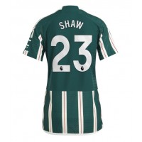 Camisa de time de futebol Manchester United Luke Shaw #23 Replicas 2º Equipamento Feminina 2023-24 Manga Curta